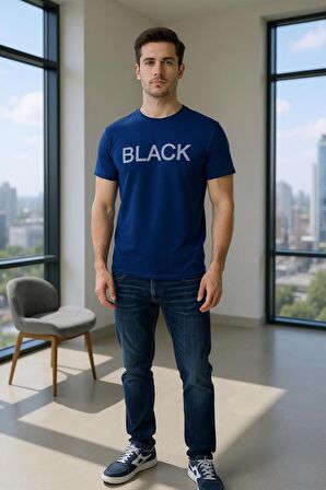 Erkek Slim Fit Bisiklet Yaka T-shirt