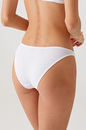 Pierre Cardin Beyaz, Ten, Siyah Basic Brief Yüksek Bel Kadın 5 Li Külot