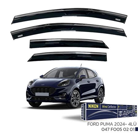 Ford Puma Niken Kromlu Cam Rüzgarlığı 4lü Set 2024 ve Üstü