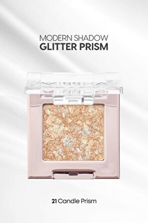 Topaklanmayan El Yapımı Holografik Simli Far Modern Shadow Glitter Prism (No.21 Candle Prism)