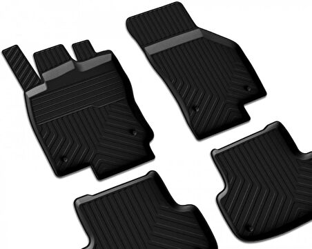 Volkswagen Polo 6 Ferrous 4D Havuzlu Kauçuk Paspas 2017 2021