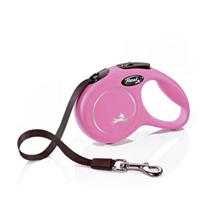 Flexi New Classic 3 m Şerit Xsmall Pembe Otomatik Köpek Tasması