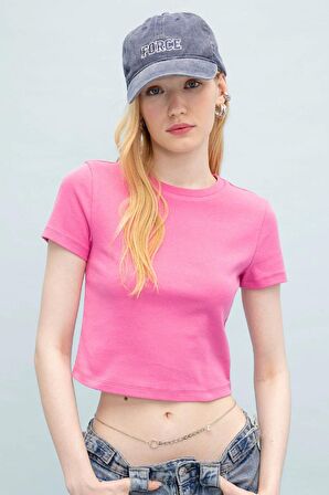 DeFacto Coool Fitted Ribana Basic Düz Kısa Kollu Tişört T9631AZ24SMPN613