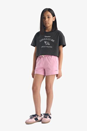 DeFacto Kız Çocuk Beli Lastikli Baskılı Şort A2455A825HSPN444