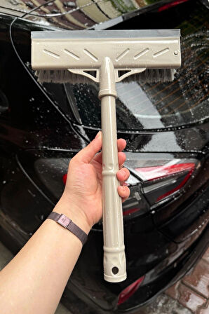 Fırçalı Cam Sil 22cm , Çevirmeli Sopalara Uyumlu Oto Fırçası ( 1 Adet )