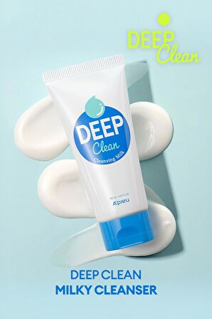 Hassas Ciltler İçin Cilt & Makyaj Temizleme Sütü A'PIEU Deep Clean Cleansing Milk 130ml