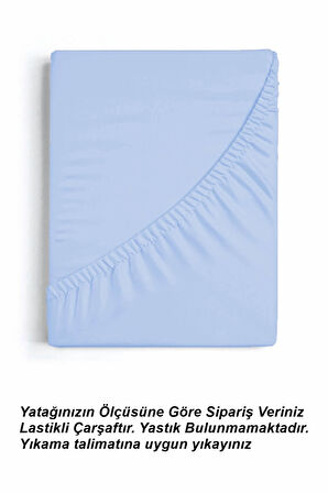 Çift Kişilik Düz Penye %100 Pamuklu Lastikli Çarşaf 160X200
