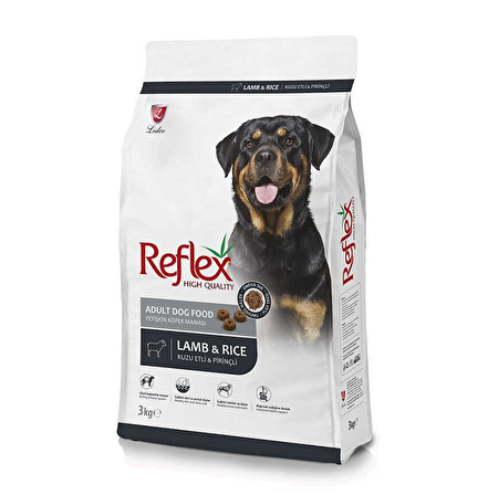 Reflex Kuzulu ve Pirinçli Yetişkin Köpek Maması 3 Kg