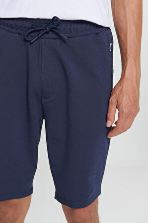 Standart Fit Normal Kesim Pamuklu Cepli Esnek Örme Şort