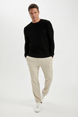 DeFacto Standart Fit Bisiklet Yaka Kazak C9618AX24AUBK27