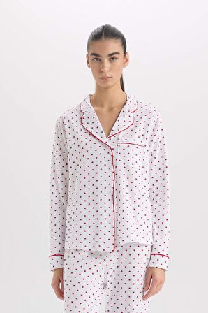 DeFacto Fall in Love Pijama Takımı Uzun Kollu Üst Esnek Belli Uzun Boy Alt D2281AX24WNER98