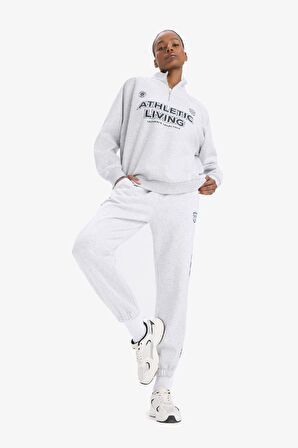 DeFactoFit Standart Fit Baskılı Jogger Paça Standart Boy Sporcu Eşofman Altı D8100AX25SPGR93