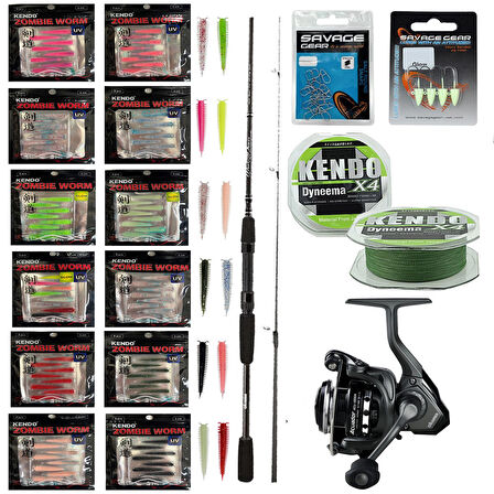 YekOutdoor Okuma LRF Olta Seti Okuma Wave Power 228 cm 2-12 gr Lrf Kamışı&Okuma Acuador ACU-1000A 3+1BB Olta Makinesi