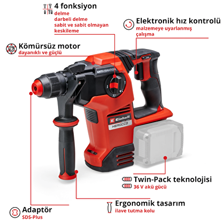 Einhell HEROCCO 36/28 - Solo, Akülü Kırıcı Delici