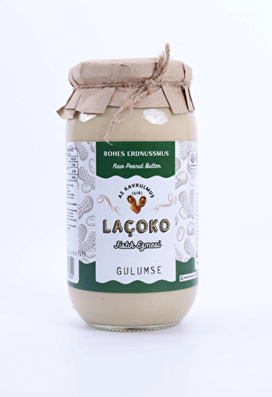 LAÇOKO 1 Kg İsme – Kişiye Özel Şekersiz, Saf, Katkısız Fıstık Ezmesi Glutensiz, Vegan, Doğal Az Kavrulmuş (Çiğ) Yer Fıstığı Ezmesi (1 KG) Peanut Butter