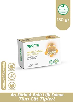 Agarta Doğal Arı Sütlü-Ballı-Lifli Sabun 150 gr