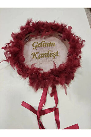 Gelinin Kardeşine Özel Otrişli Pleksi Yazılı Özel Kına Tefi Kına Malzemeleri Def