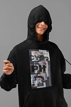 Cyper Valorrantt Karakteri Baskılı Unisex Oversize Hoodie