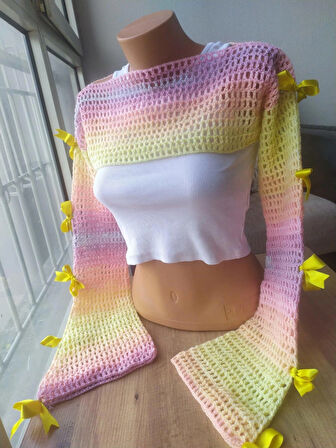 File Desen Kurdeleli Bahar Bolero Handmade