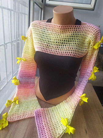File Desen Kurdeleli Bahar Bolero Handmade