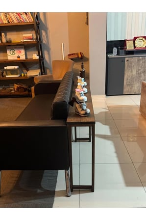DizyWood Masif Ahşap Koltuk Arkası Dresuar 180 cm – Dar Konsol