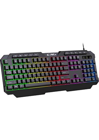 Claw's Astral K1 Rainbow Işıklandırmalı 104+10 Multimedya Tuşlu Full Set Dizilim Membran Gaming Oyuncu Klavyesi