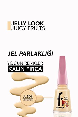 Flormar Jelly Look Yüksek Pigmentli & Parlak Bitişli Jel Görünümlü Oje