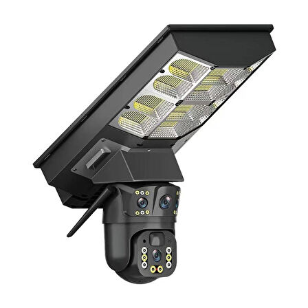 Ip66 4G Sım Kartlı Ptz Hareketli Kamera Uzaktan İzleme + Solar Sokak Lambası Harekete Duyarlı 