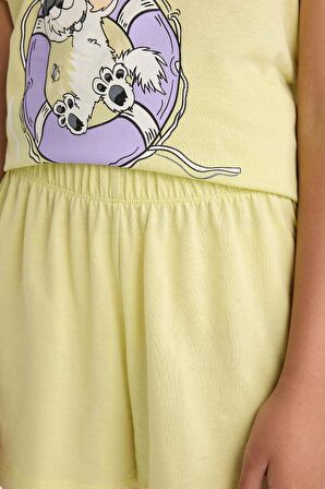 Kız Çocuk Regular Fit Baskılı 2'li Pijama Takımı