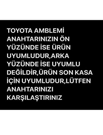 Toyota Yeni Kasa Chr C-hr Camry Corolla Cross Yaris Cross Prius Rav4 Anahtar Kılıfı 2.Resime Bakınız