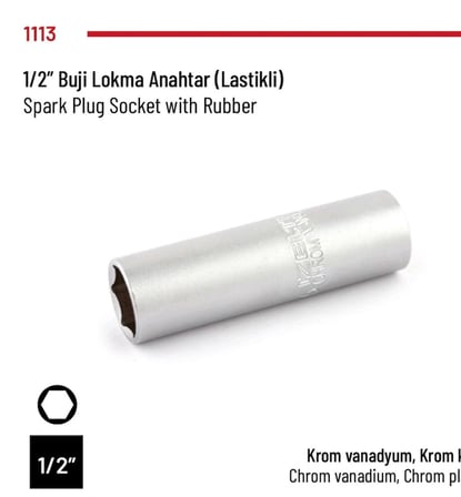1/2 Buji Lokması 21mm