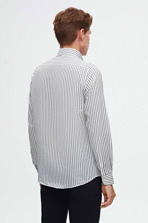 Ds Damat Slim Fit Açik Mavi Çizgili Gömlek 6HC02ORT10265 6HC02ORT10265