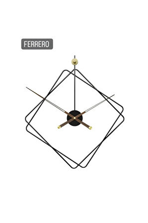 Ferrero Clock Metal Duvar Saati, Modern Dekoratif Metal Duvar Saati