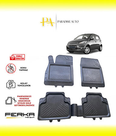 Hyundai i10 2009-2014 Uyarlanabilir Universal Havuzlu Paspas
