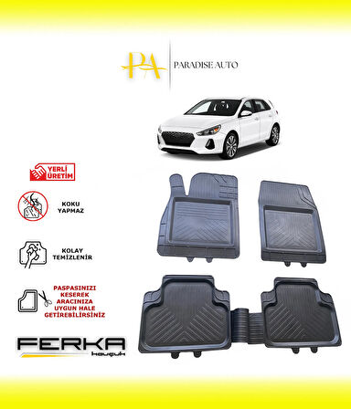 Hyundai i30 3 2016 ve Üstü Uyarlanabilir Universal Havuzlu Paspas