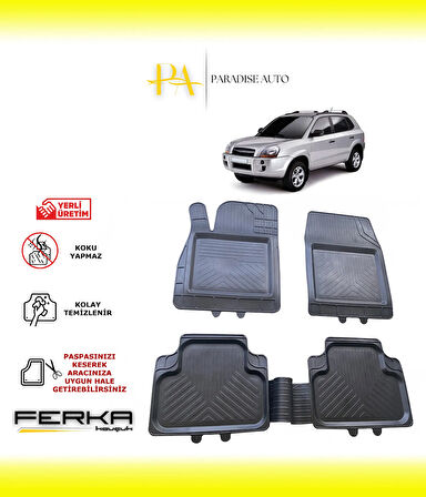 Hyundai Tucson 1 2004-2010 Uyarlanabilir Universal Havuzlu Paspas