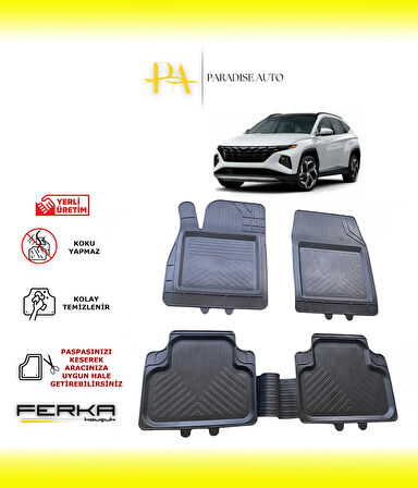 Hyundai Tucson 4 2021 ve Üstü Uyarlanabilir Universal Havuzlu Paspas