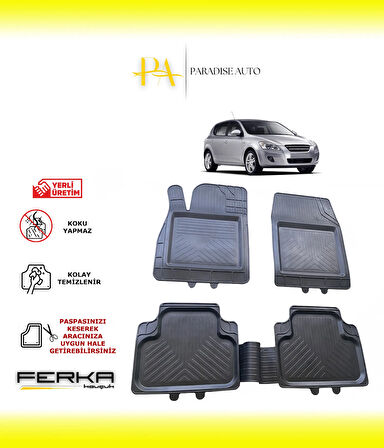 Kia Ceed 2006-2012 Uyarlanabilir Universal Havuzlu Paspas