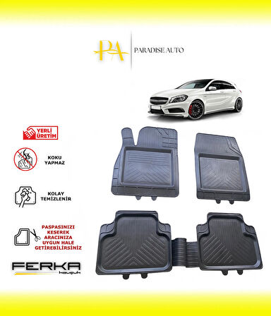 Mercedes A Serisi W176 2013-2018 Uyarlanabilir Universal Havuzlu Paspas