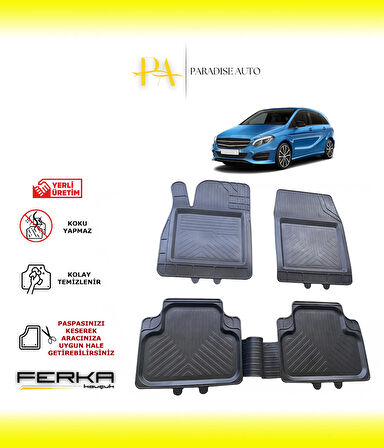Mercedes B Serisi W246 2013-2018 Uyarlanabilir Universal Havuzlu Paspas