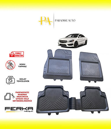 Mercedes CLA Serisi C117 2013-2018 Uyarlanabilir Universal Havuzlu Paspas