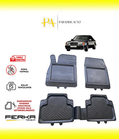 Mercedes E Serisi W124 1984-1995 Uyarlanabilir Universal Havuzlu Paspas