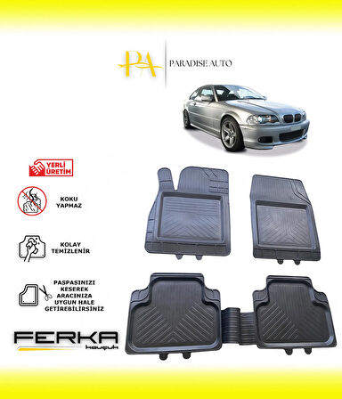 Bmw 3 Serisi E46 1998-2005 Uyarlanabilir Universal Havuzlu Paspas