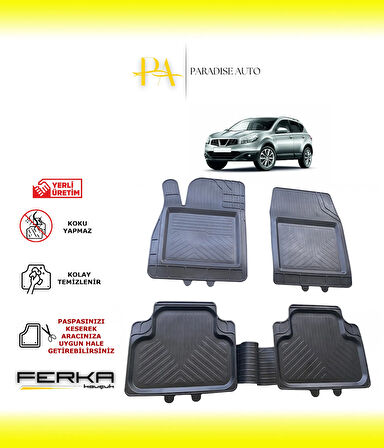 Nissan Qashqai 1 2007-2014 Uyarlanabilir Universal Havuzlu Paspas