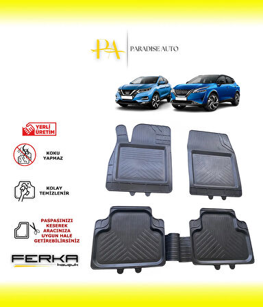 Nissan Qashqai 3 Dizel-Benzin 2021 ve Üstü Uyarlanabilir Universal Havuzlu Paspas
