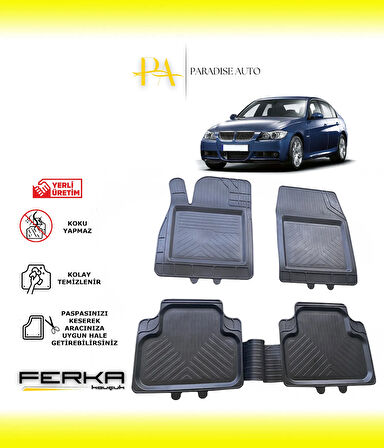 Bmw 3 Serisi E90 2005-2010 Uyarlanabilir Universal Havuzlu Paspas