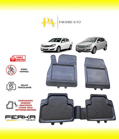Opel Astra H Sedan 2004-2010 Uyarlanabilir Universal Havuzlu Paspas