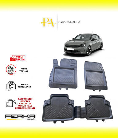Opel Corsa F Electric 2023 ve Üstü Uyarlanabilir Universal Havuzlu Paspas