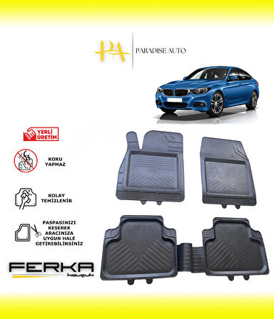 Bmw 3 Serisi Gran Tourismo F34 2016-2020 Uyarlanabilir Universal Havuzlu Paspas