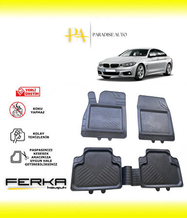 Bmw 4 Serisi F36 Grand Coupe 2013-2021 Uyarlanabilir Universal Havuzlu Paspas